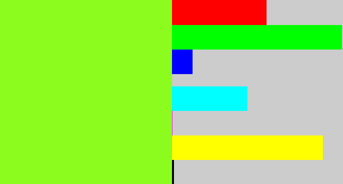 Hex color #8cfc1f - acid green