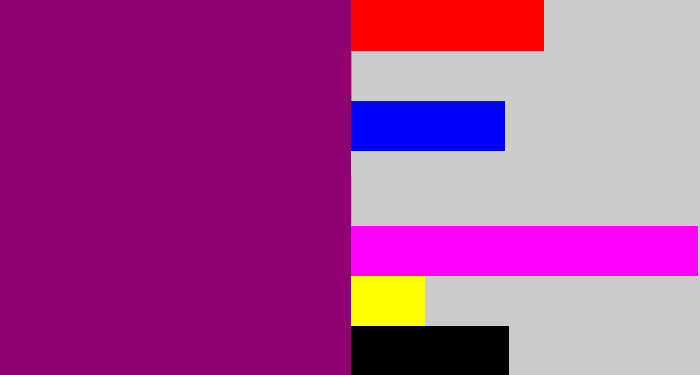 Hex color #8d0170 - red violet