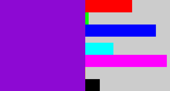Hex color #8d09d3 - violet