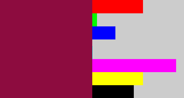 Hex color #8d0c3f - red purple