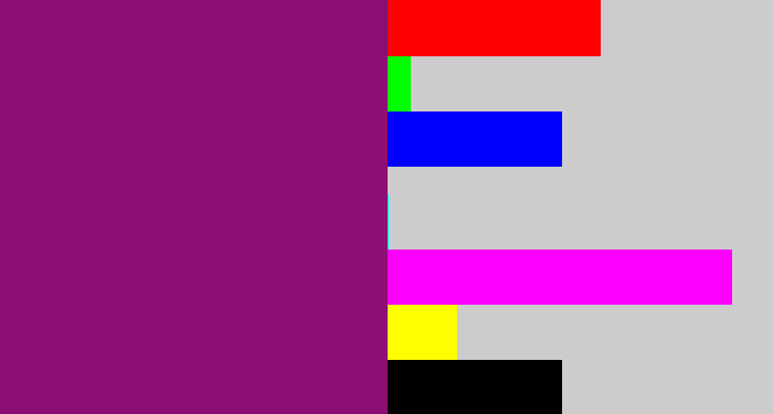 Hex color #8d0f73 - red violet