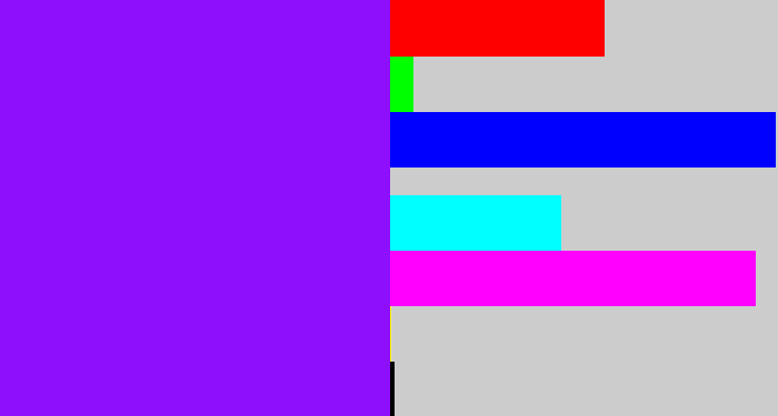 Hex color #8d0ffc - vivid purple