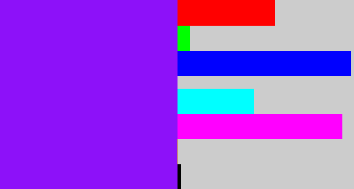 Hex color #8d11f9 - violet
