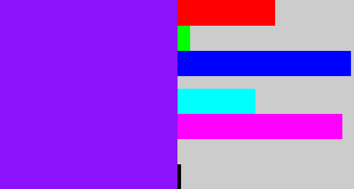 Hex color #8d11fb - vivid purple