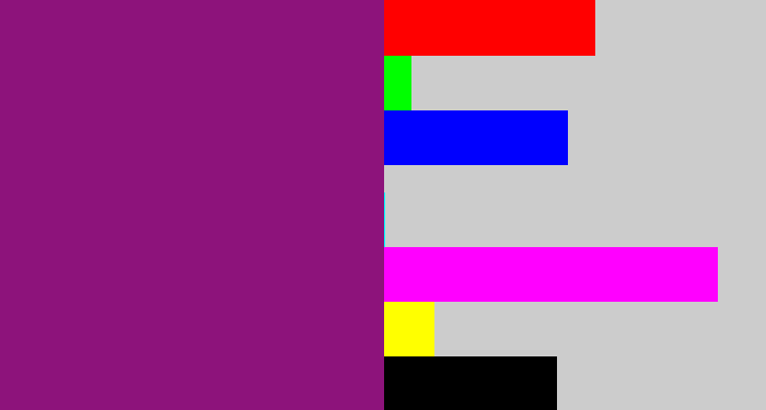 Hex color #8d137b - darkish purple