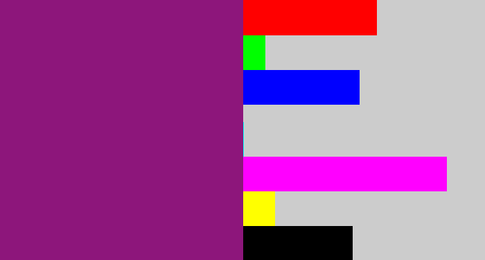 Hex color #8d167b - darkish purple