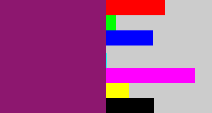 Hex color #8d176f - darkish purple