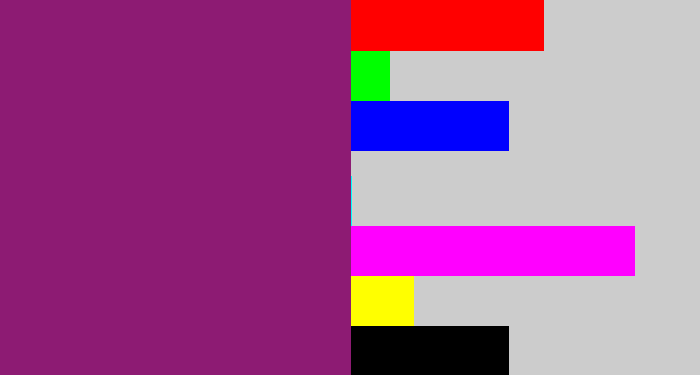 Hex color #8d1b73 - darkish purple