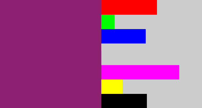 Hex color #8d2070 - darkish purple