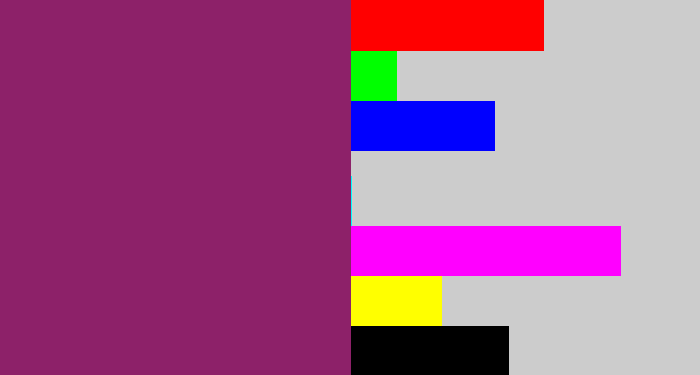 Hex color #8d2169 - darkish purple