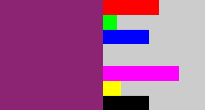 Hex color #8d2473 - darkish purple