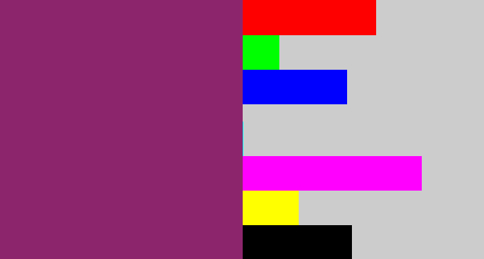Hex color #8d256d - darkish purple