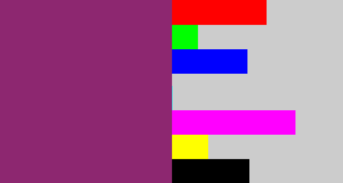 Hex color #8d2770 - darkish purple