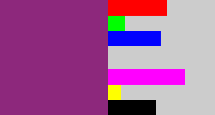 Hex color #8d287c - warm purple