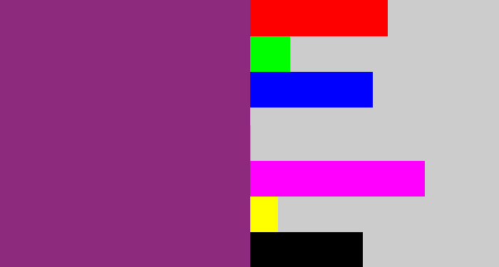 Hex color #8d2a7d - warm purple