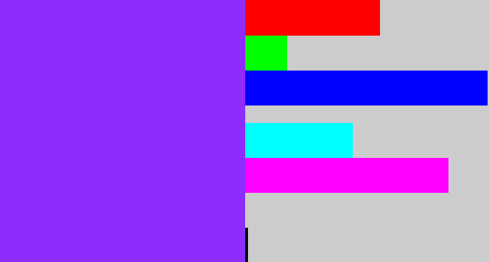 Hex color #8d2cfd - electric purple