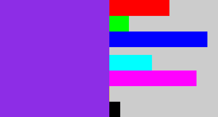 Hex color #8d2de6 - bluish purple