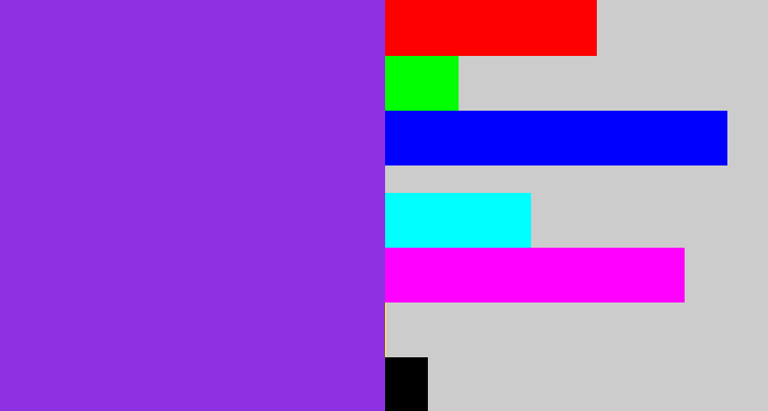 Hex color #8d31e3 - bluish purple