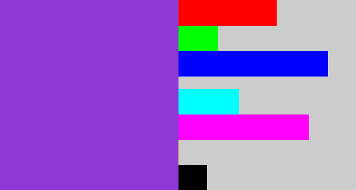 Hex color #8d39d6 - purpley