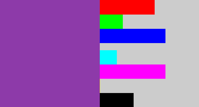 Hex color #8d3aa9 - purply