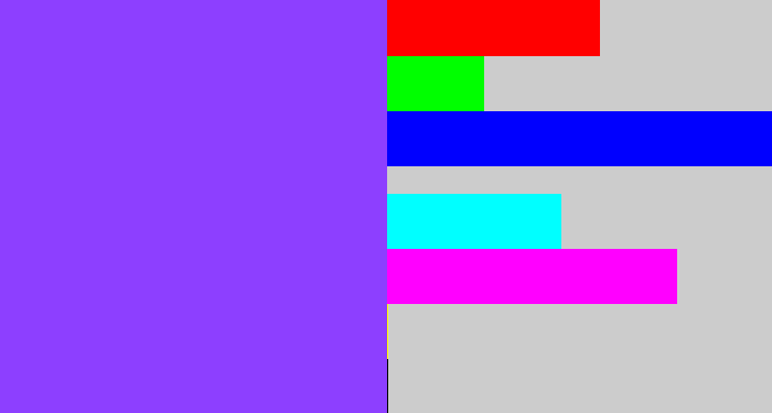 Hex color #8d3fff - purpley