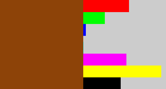 Hex color #8d4308 - warm brown