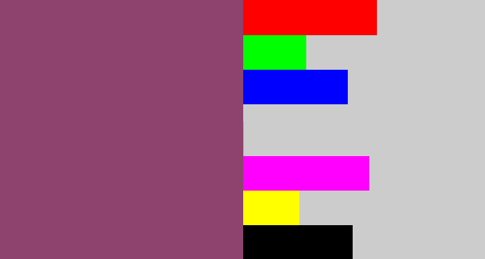 Hex color #8d436d - dark mauve
