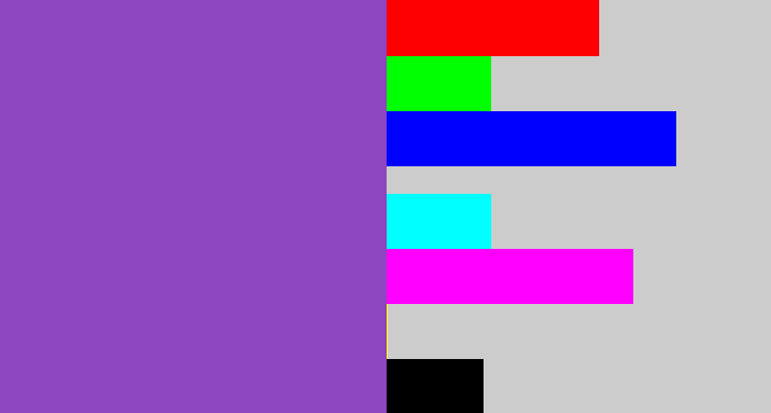 Hex color #8d45c0 - purply