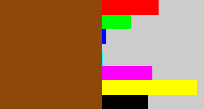 Hex color #8d480a - warm brown