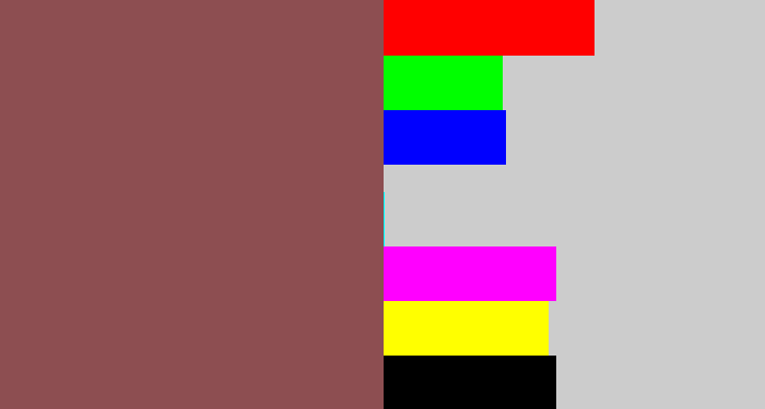Hex color #8d4e51 - dark mauve