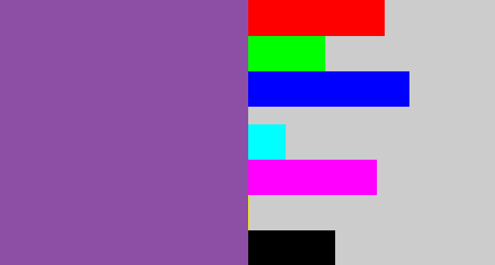 Hex color #8d4fa6 - medium purple