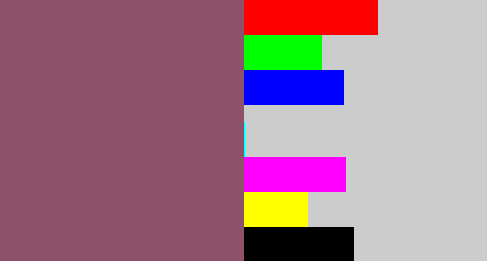Hex color #8d5269 - dark mauve