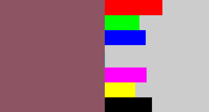 Hex color #8d5464 - dark mauve