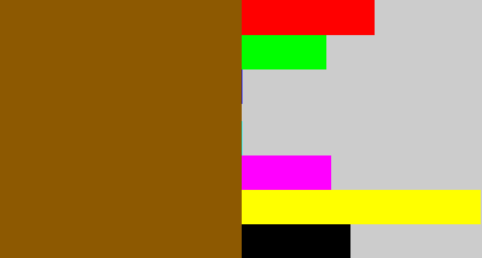 Hex color #8d5901 - poo brown