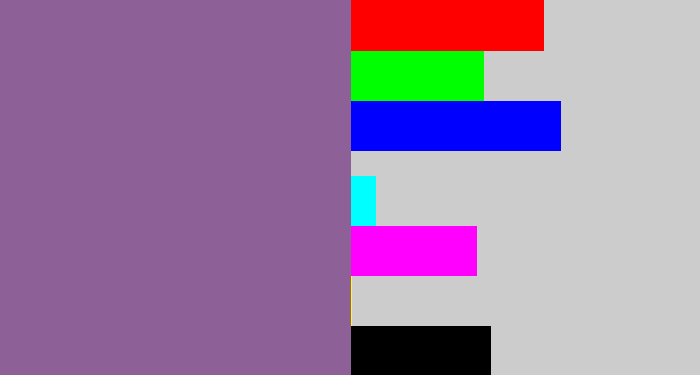 Hex color #8d6198 - dark lavender