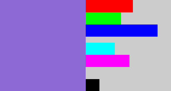 Hex color #8d69d5 - purpley