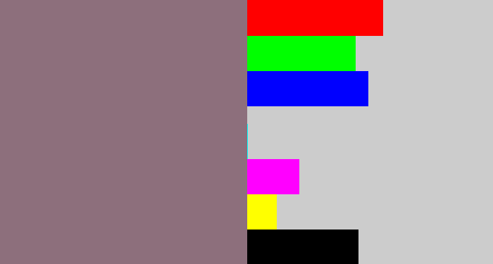 Hex color #8d6f7c - purple grey