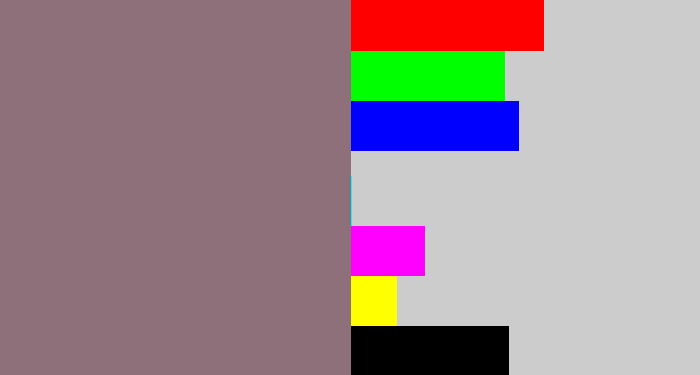 Hex color #8d707a - purple grey