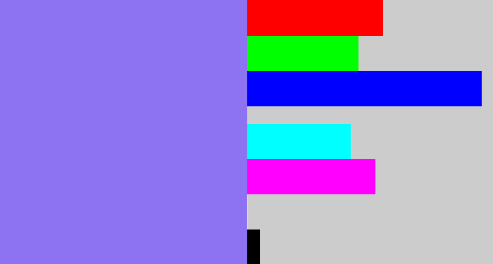 Hex color #8d73f2 - periwinkle