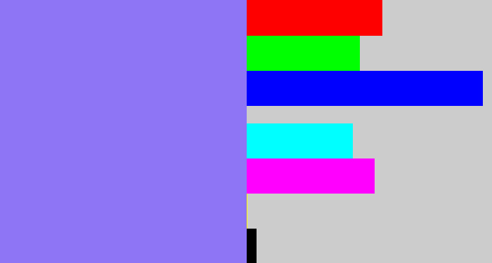 Hex color #8d75f6 - periwinkle