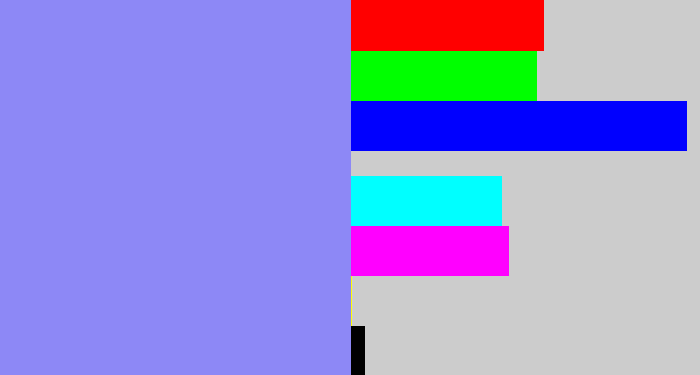 Hex color #8d88f6 - lavender blue