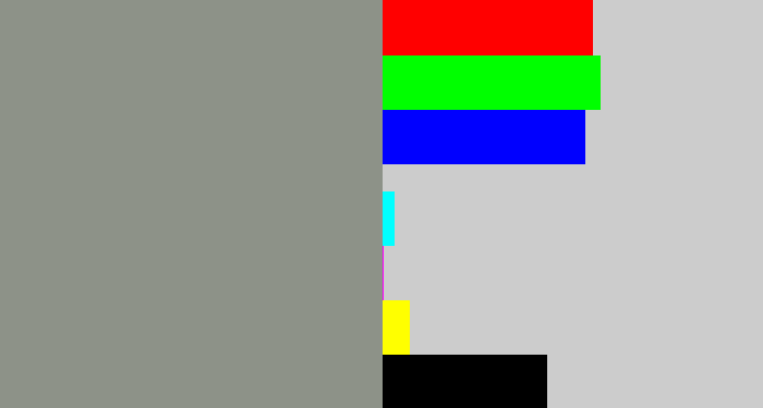 Hex color #8d9288 - grey
