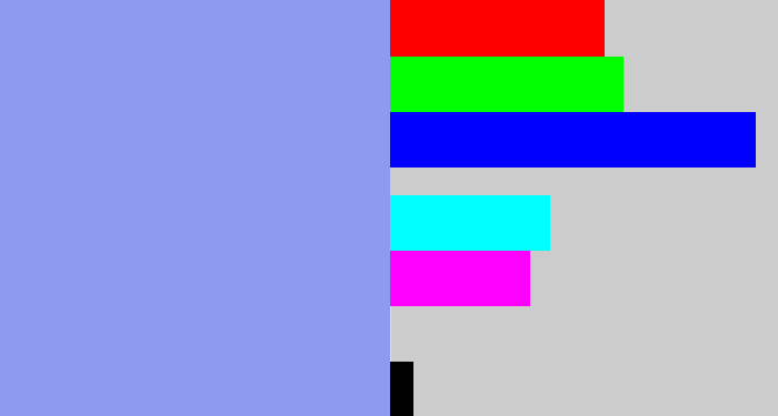 Hex color #8d9af0 - periwinkle blue