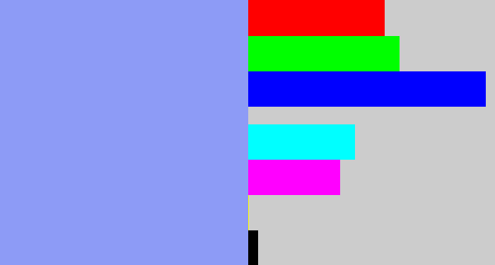 Hex color #8d9bf6 - periwinkle blue