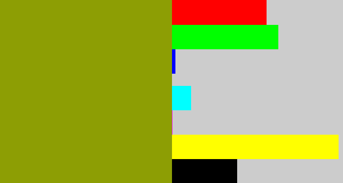 Hex color #8d9e04 - vomit green