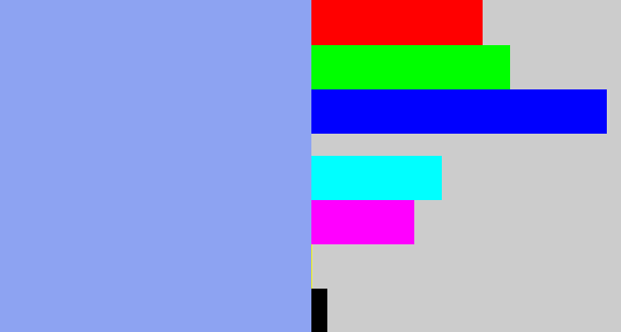 Hex color #8da3f2 - periwinkle blue