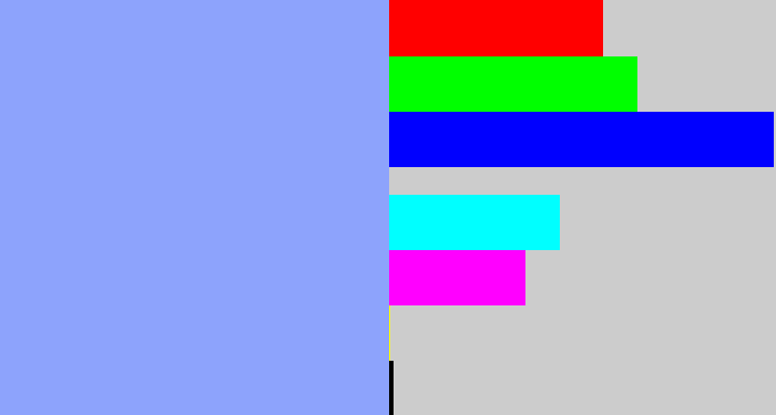 Hex color #8da3fc - periwinkle blue