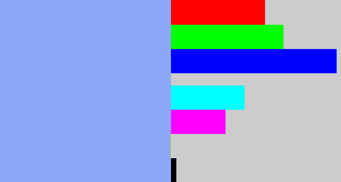 Hex color #8da8f8 - periwinkle blue