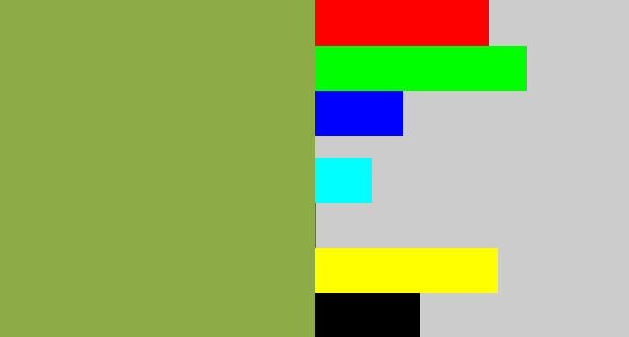 Hex color #8dac48 - booger