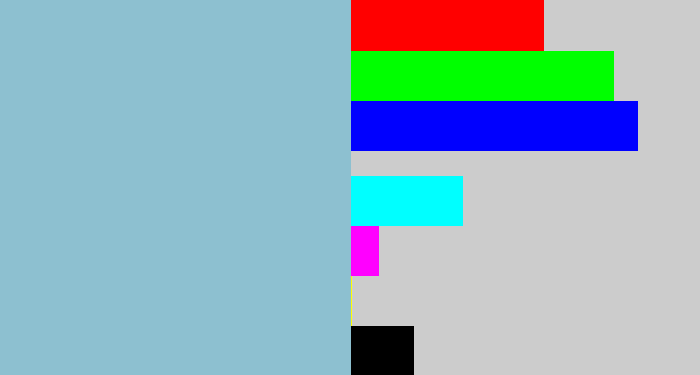 Hex color #8dc0d0 - light grey blue